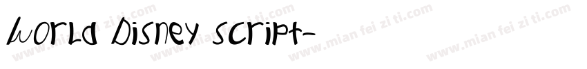 World Disney script字体转换